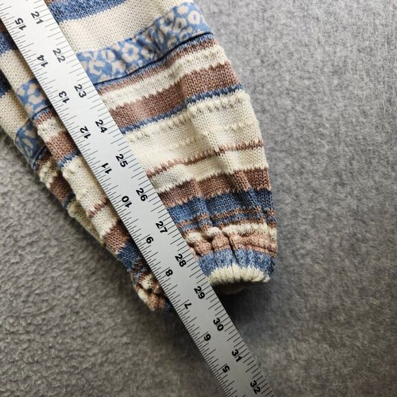 Free People Sweater Womens XS Copenhagen Thermal Waffle Contrasting Sleeves - Picture 14 of 16